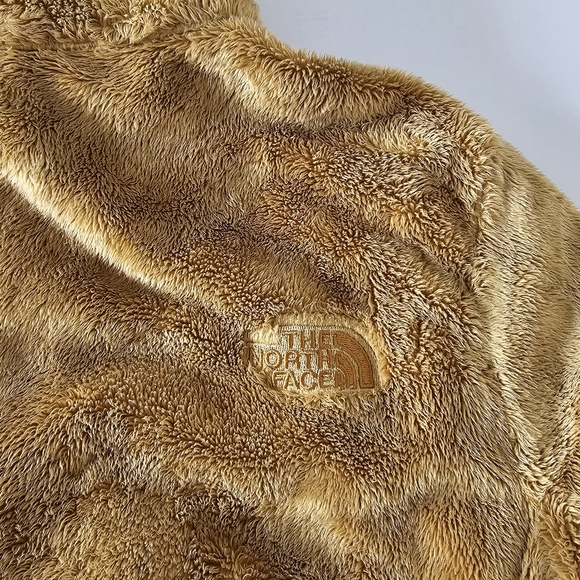 The North Face Fleece Jacket full zip gold size Small fuzzy cozy deep pile - Picture 11 of 11